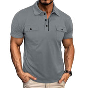 Men's Cotton Lapel Polo Shirt Regular Fit Short Sleeve - OLD MONEY LEGACY