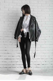 Leather Student Motorcycle Jacket - OLD MONEY LEGACY