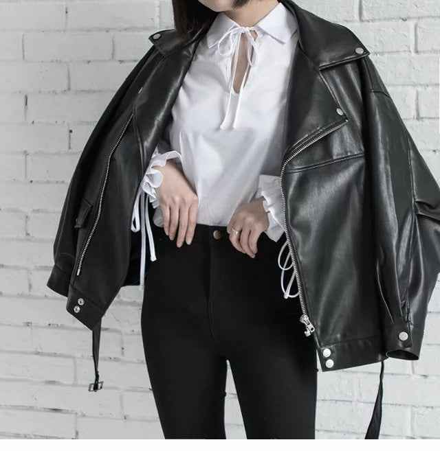 Leather Student Motorcycle Jacket - OLD MONEY LEGACY