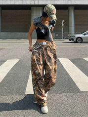 Womens Slim Camouflage Cargo Pants - OLD MONEY LEGACY