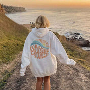 Unisex Fleece-Lined Sunset Print Hoodie Kangaroo Pocket - OLD MONEY LEGACY
