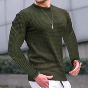Trend Crew-neck Pullover Loose Knitted Long-sleeved Cotton Top - OLD MONEY LEGACY