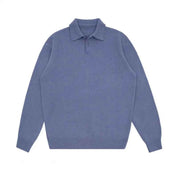 Cozy Knit Polo Sweater – Classic Men’s Pullover with Polo Collar
