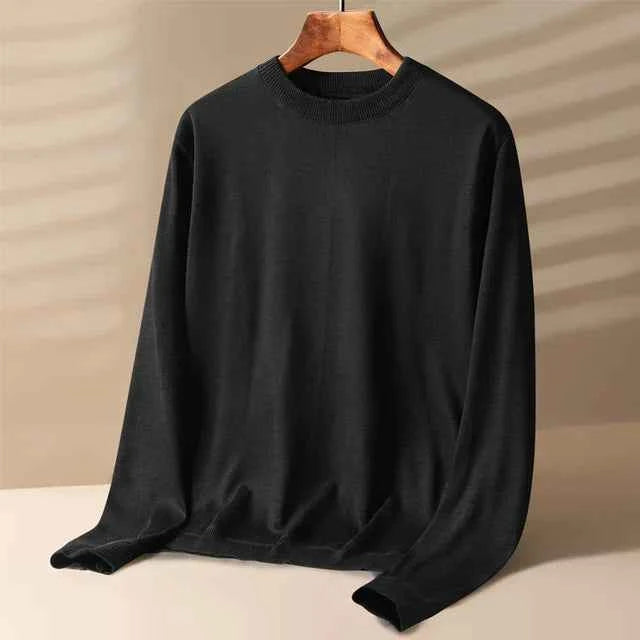 Men’s Classic Wool Sweater – Tailored Wool Blend Pullover