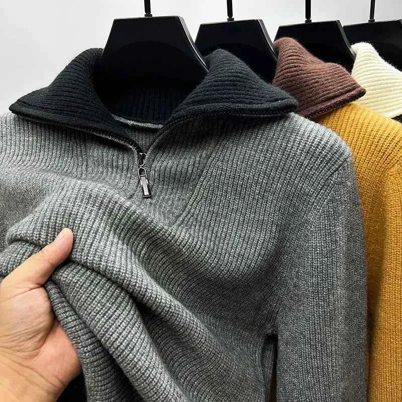 Men’s Premium Half-Zip Knit Sweater