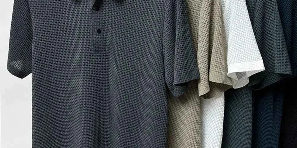 Textured Polo Shirt | Men's Knit Polo with Modern Fit
