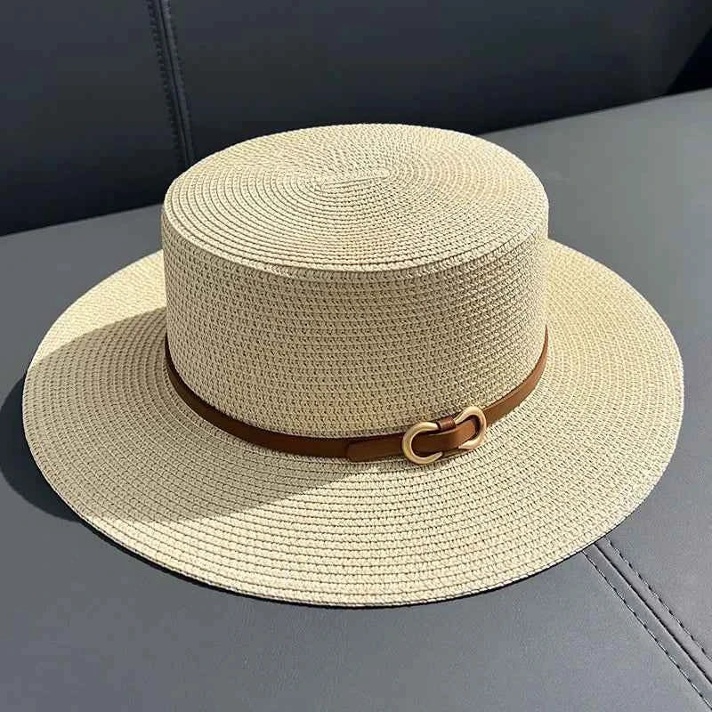 Averys Heritage Sun Hat | Women's Wide Brim Straw Boater Hat with Band