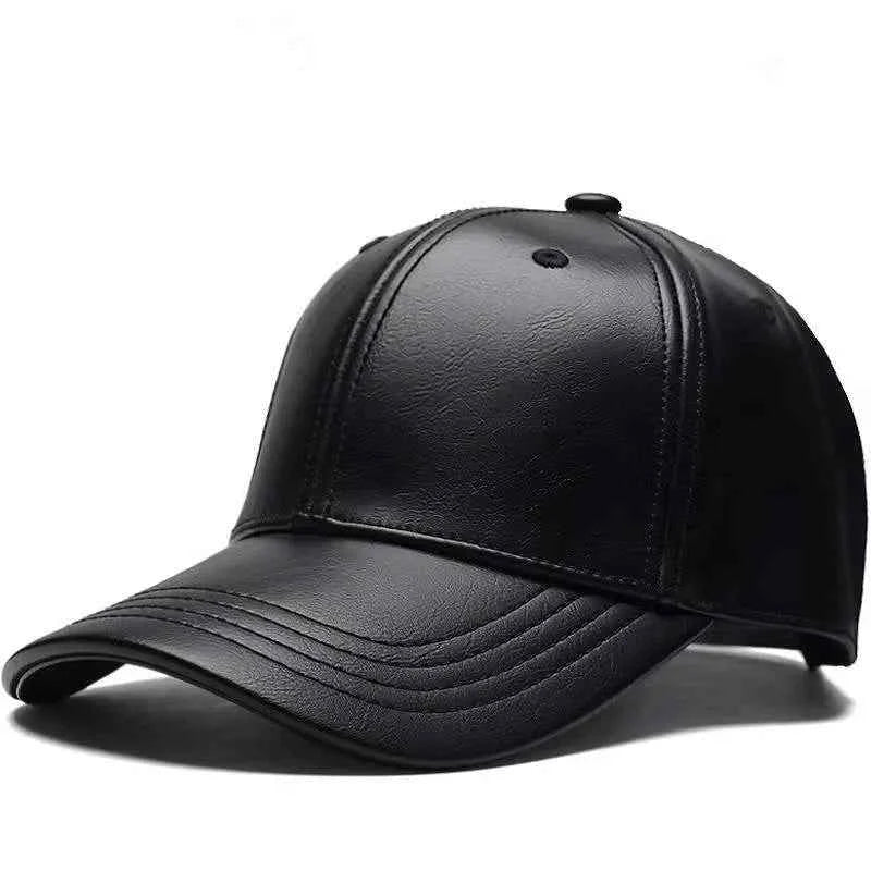 Leather Baseball Cap | Genuine Leather Adjustable Unisex Trucker Hat