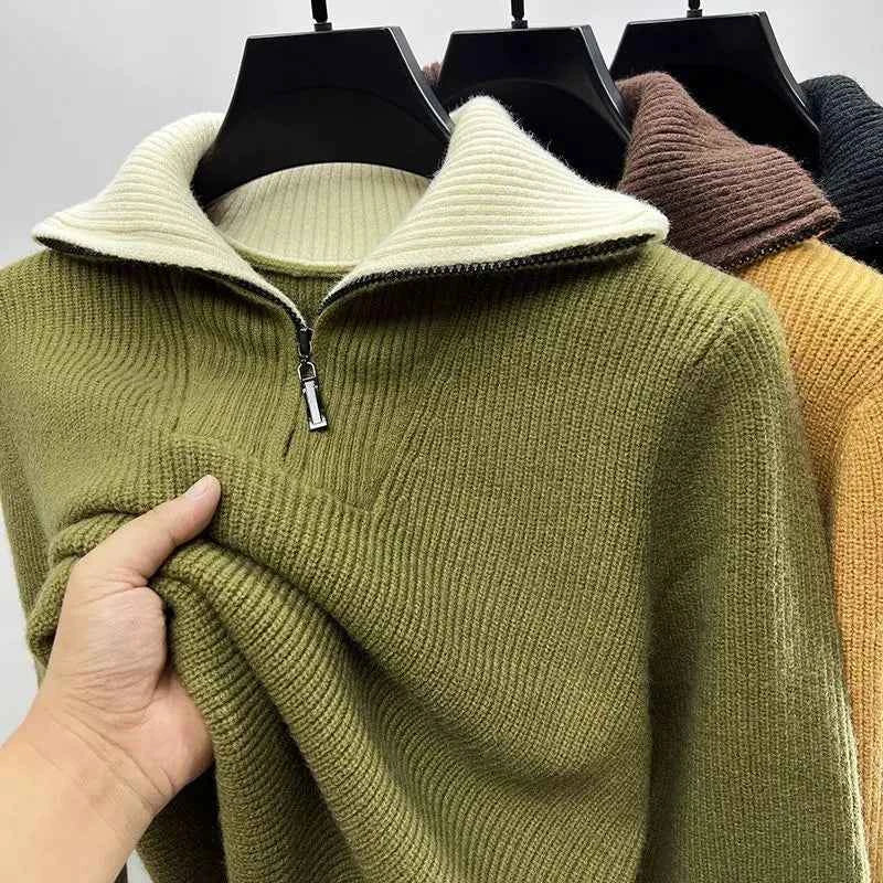 Men’s Premium Half-Zip Knit Sweater