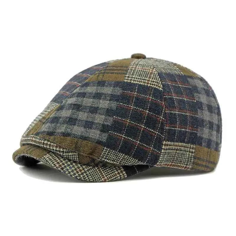 Vintage Patchwork Tweed Cap