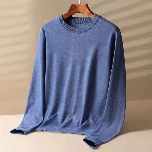 Men’s Classic Wool Sweater – Tailored Wool Blend Pullover