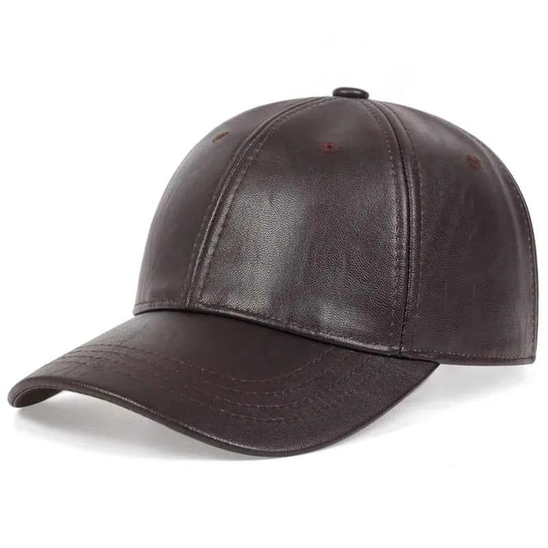 Leather Baseball Cap | Genuine Leather Adjustable Unisex Trucker Hat