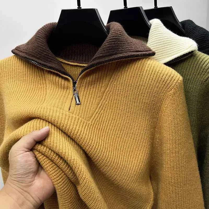 Men’s Premium Half-Zip Knit Sweater