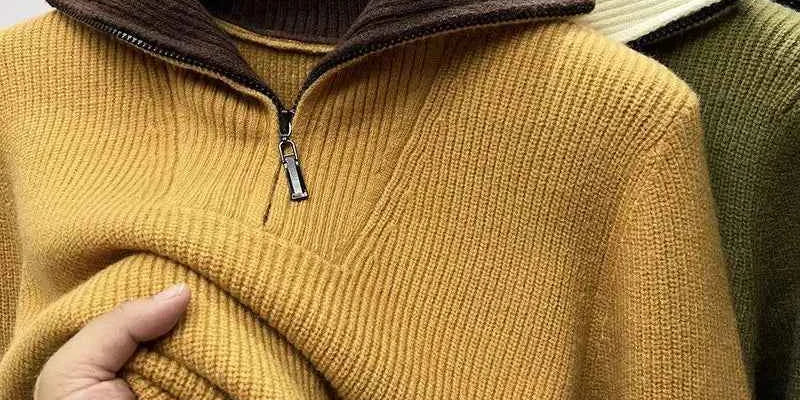 Men’s Premium Half-Zip Knit Sweater