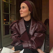 Vintage Cropped Leather Jacket