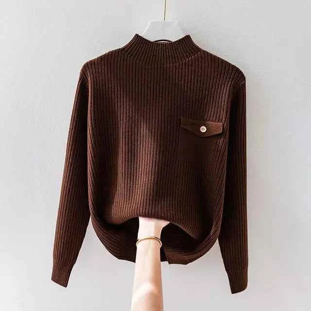Tavish Sweater Top | Women's Ribbed Knit Short Sleeve Crewneck