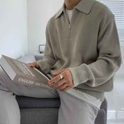 Sinan Knitted Sweater – Men’s Minimalist Pullover with Classic Crewneck