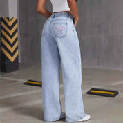 Women's Straight Leg Denim Jeans - OLD MONEY LEGACY