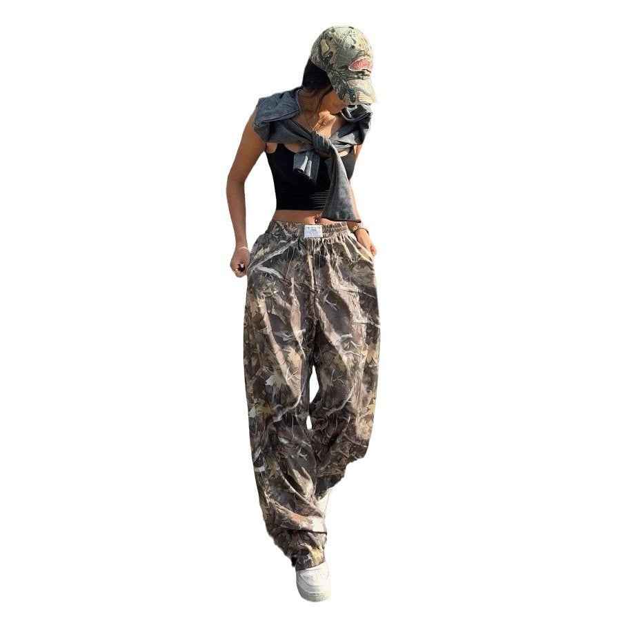 Womens Slim Camouflage Cargo Pants - OLD MONEY LEGACY