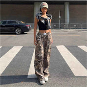 Womens Slim Camouflage Cargo Pants - OLD MONEY LEGACY