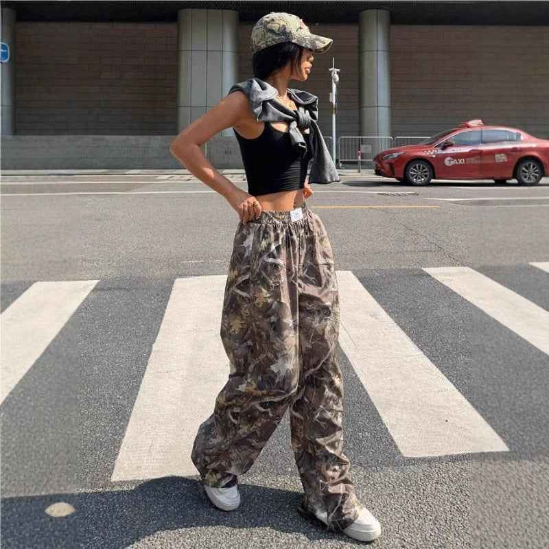 Womens Slim Camouflage Cargo Pants - OLD MONEY LEGACY
