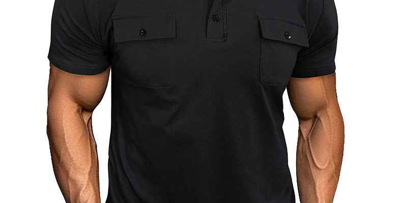 Men's Cotton Lapel Polo Shirt Regular Fit Short Sleeve - OLD MONEY LEGACY