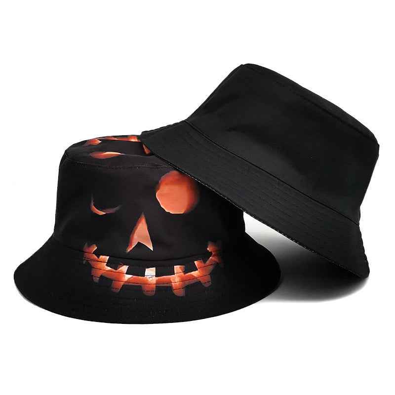 Unisex Fisherman Hat With Cartoon Pumpkin Grimace Print - OLD MONEY LEGACY