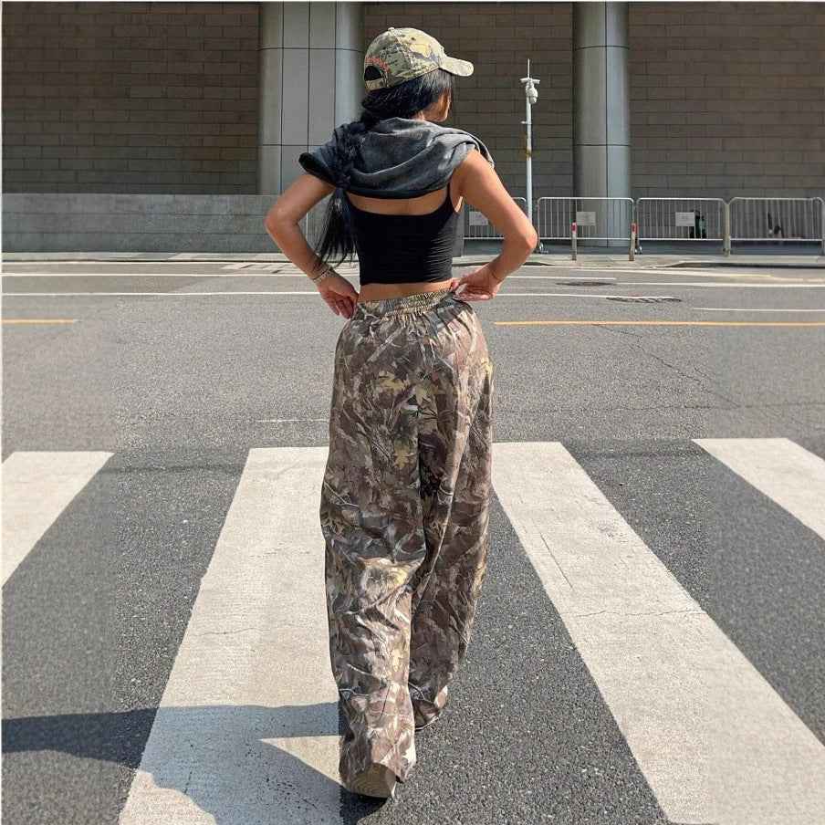 Womens Slim Camouflage Cargo Pants - OLD MONEY LEGACY