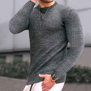 Trend Crew-neck Pullover Loose Knitted Long-sleeved Cotton Top - OLD MONEY LEGACY